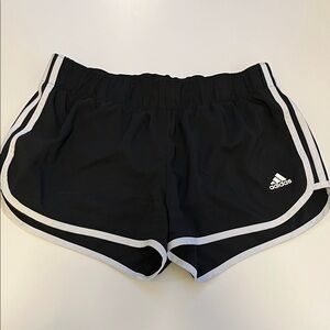 Adidas Women's Black and White Athletic Shorts